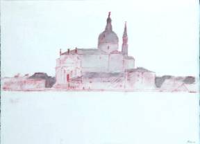 Venezia, 'La Salute' acquarello, 1989